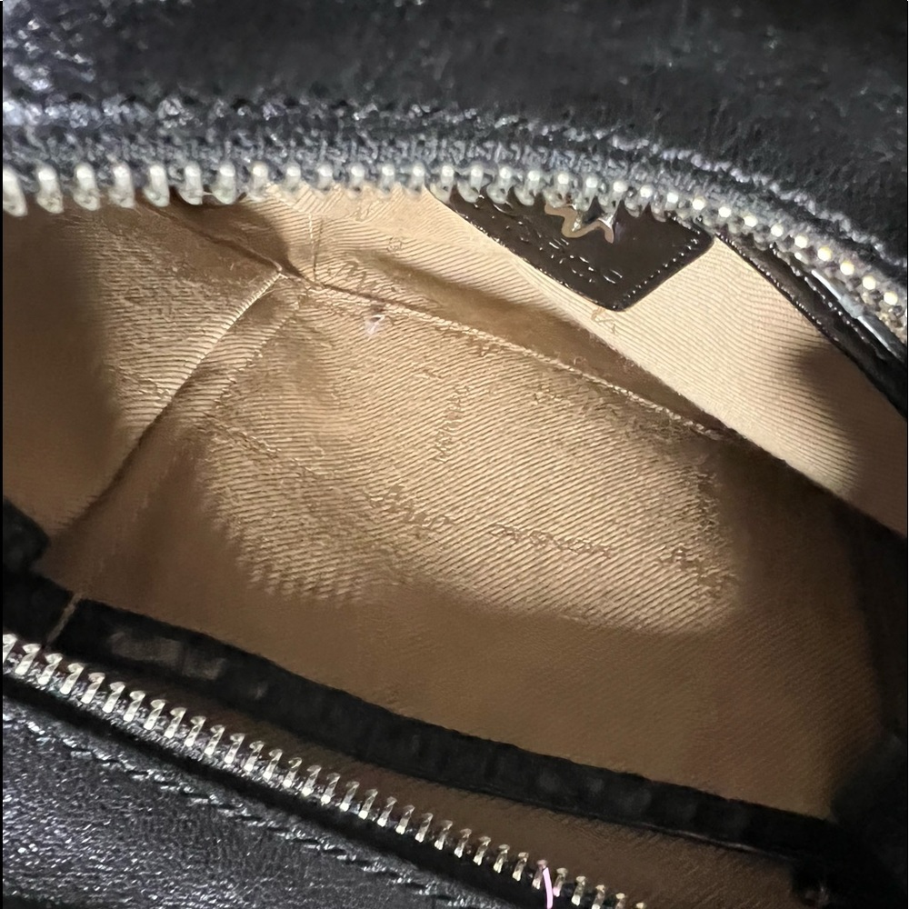 Monsac Black Leather Shoulder Bag - Picture 6 of 10